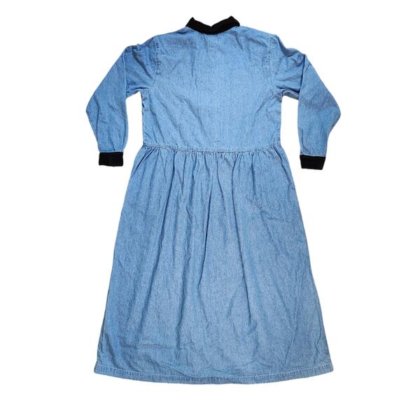 Bryn Connelly denim dress modest VINTAGE size 8 - Picture 3 of 8
